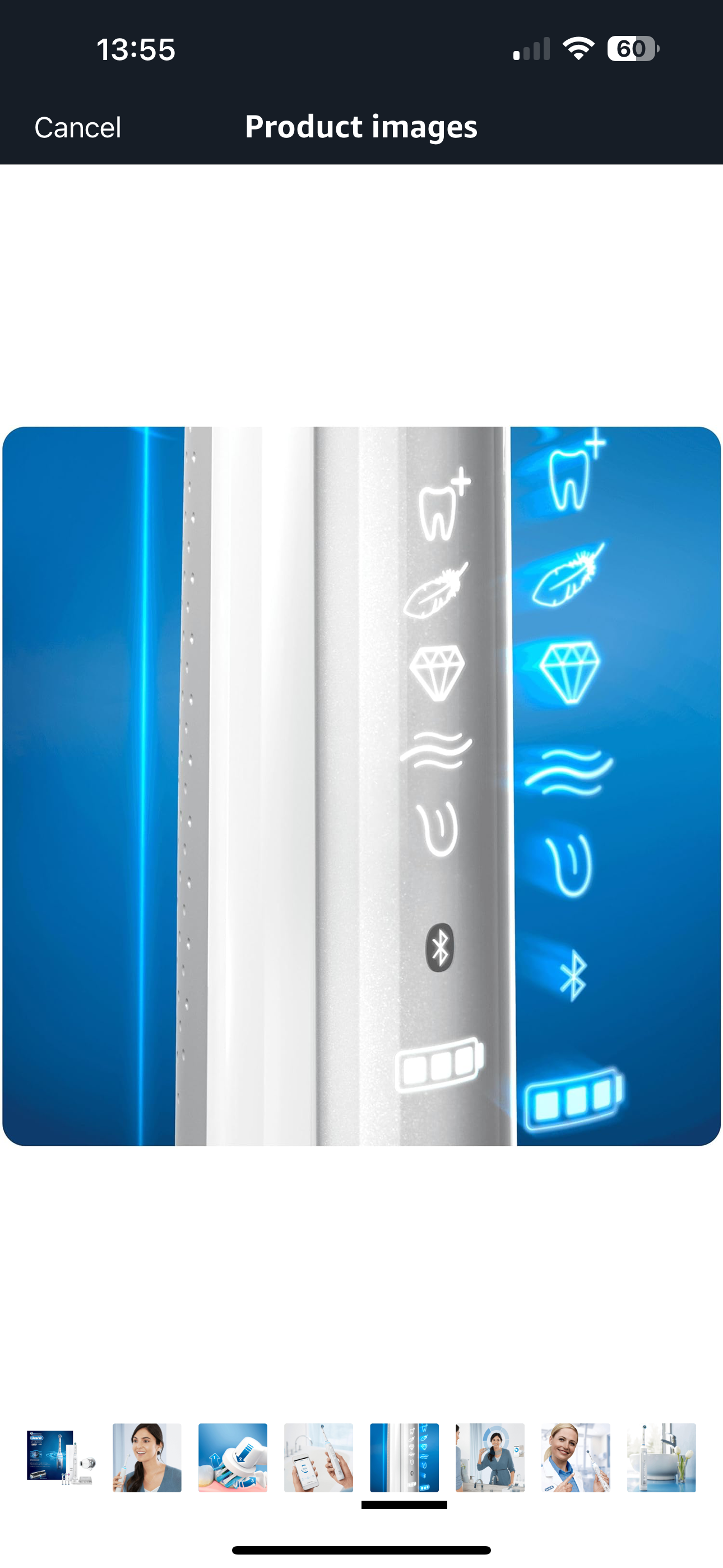 Oral-B Genius 9000N Electric Toothbrush with Positioning Technology, White