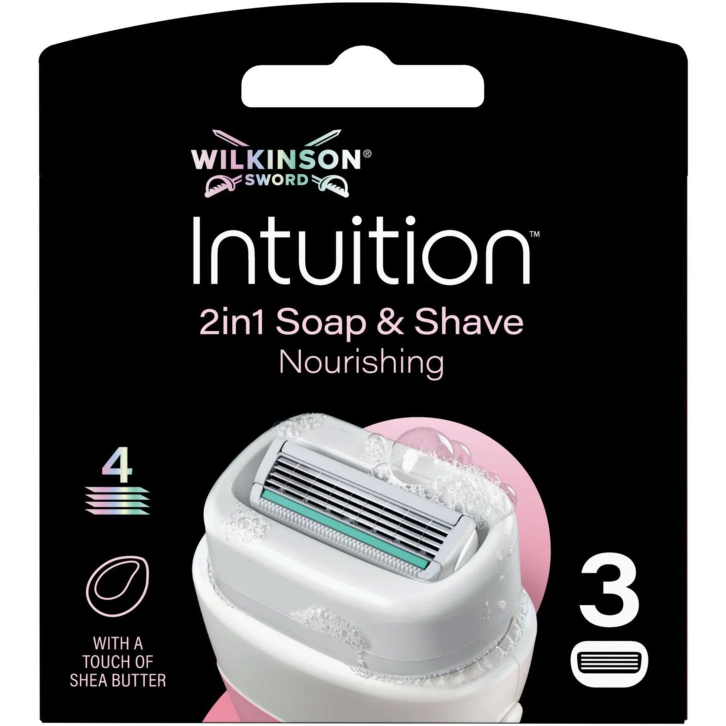Wilkinson Sword Scheermesjes Intuition 2-in-1 Soap & Shave – Nourishing (3 stuks)