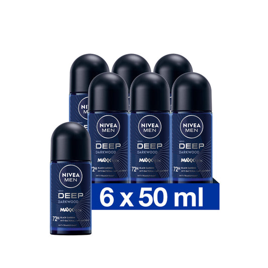 6x Déodorant Roller Nivea Men Deep 50 ml - 72H