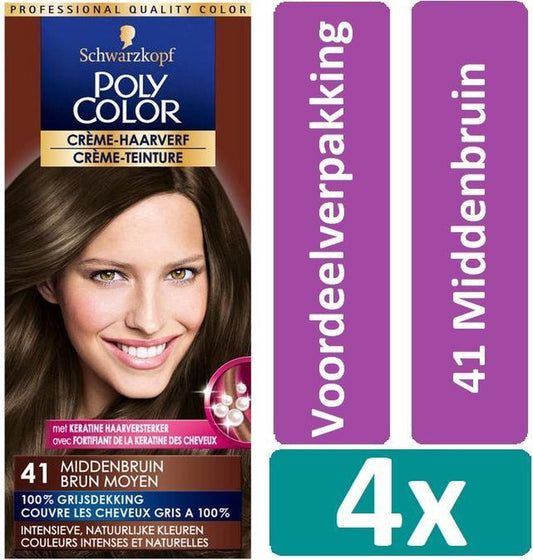 Schwarzkopf Poly Color Crème Teinture Cheveux 46 Brun Noir - 1 pièce