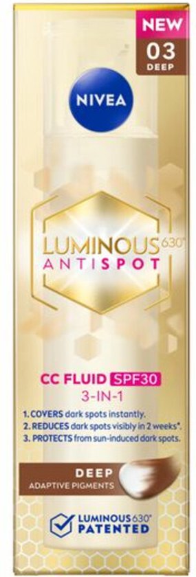 Crème fluide CC NIVEA Cellular LUMINOUS630 avec SPF 30 - Profond - 40 ml