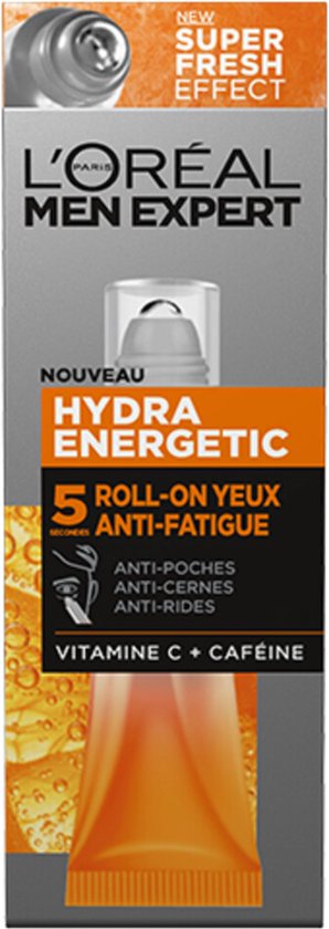 Crème contour des yeux Hydra Energetic Men Expert de L'Oréal Paris - 10 ml - Soin rafraîchissant pour les yeux