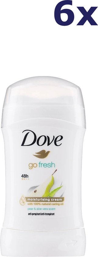 6x Dove 40ml déo stick go fresh poire & aloe vera