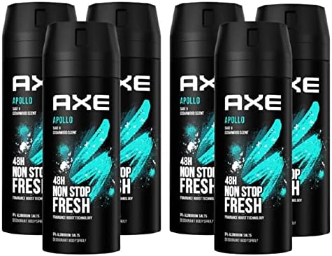 Axe Bodyspray Apollo sans sels d'aluminium 6x150ml