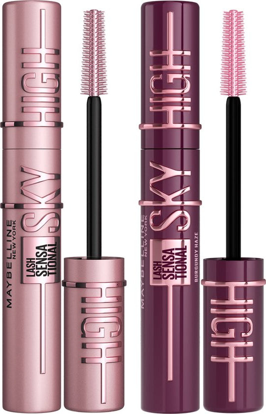 Maybelline New York - Duo Lash Sensational Sky High Mascara - Very Black + Burgundy Haze - Mascara Long - 7,2 ml X2