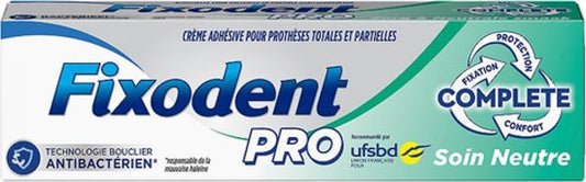 Pâte adhésive Fixodent Pro Complete Care & Neutral - 47 grammes x 6