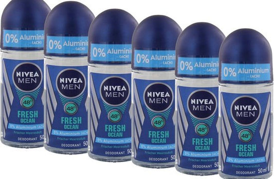 Déodorant roll-on Nivea Men - Fresh Ocean - 6 x 50 ml