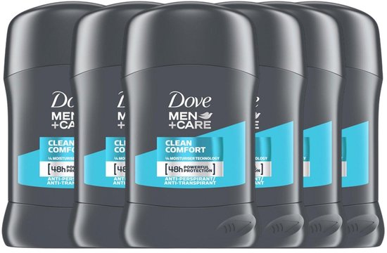 Dove Men+Care Clean Comfort – Anti-Transpirant Stick – 50 ml – 6-Pack – 48u