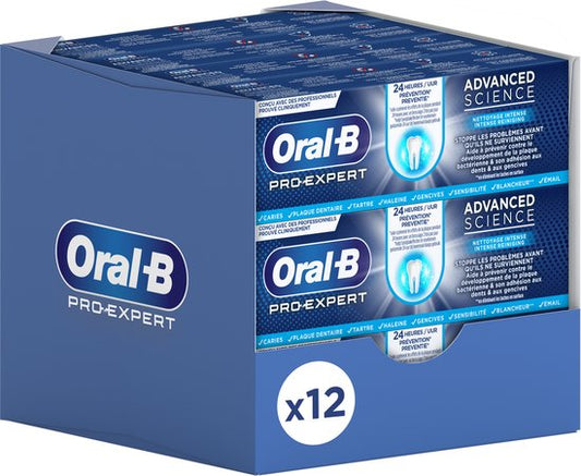 12x Dentifrice Oral-B Pro-Expert Advanced Deep Clean 75 ml