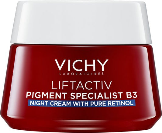 Vichy Liftactiv B3 Teint Egaliserende Nachtcrème - Voor elk huidtype met pure Retinol en Niacinamide - 50ml