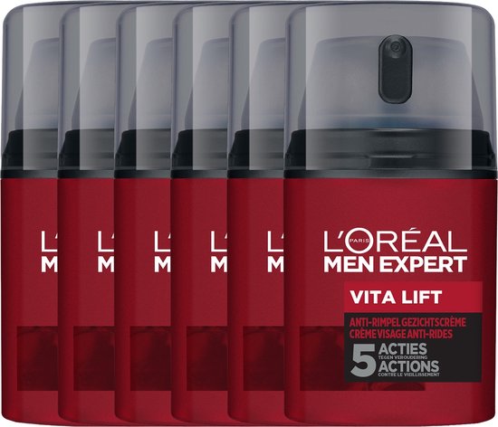 L'Oréal Paris Men Expert Vita Lift Hydraterende Gezichtscrème - 6 x 50 ml
