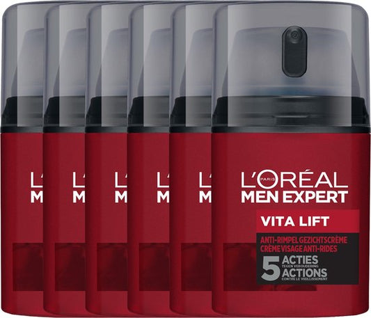 L'Oréal Paris Men Expert Vita Lift Crème Visage Hydratante - 6 x 50 ml