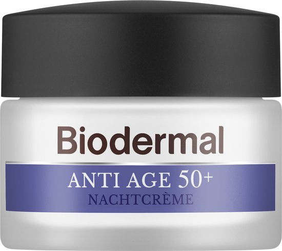 Biodermal Anti Age nachtcrème 50+ - met niacinamide & sheaboter - 50ml