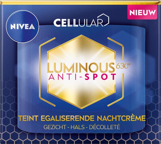 NIVEA Cellular LUMINOUS630 Anti-Spot Egaliserende Nachtcrème Gezicht - 50 ml