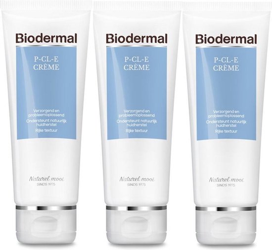 Biodermal P-CL-E Crème Tube - Dagcrème - 3 x 100 ml