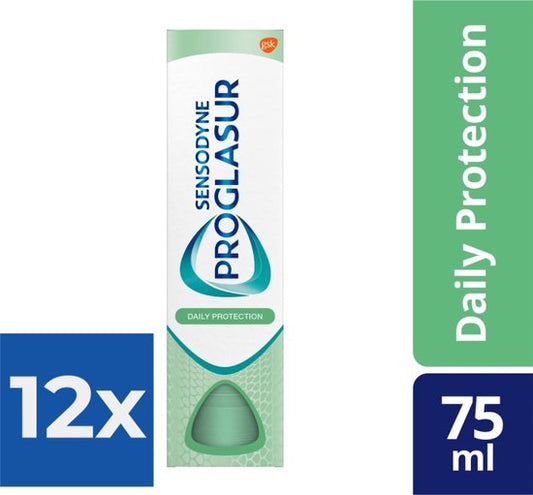Sensodyne - Dentifrice - Pro Glasur - Protection Quotidienne - 75 ml x 12