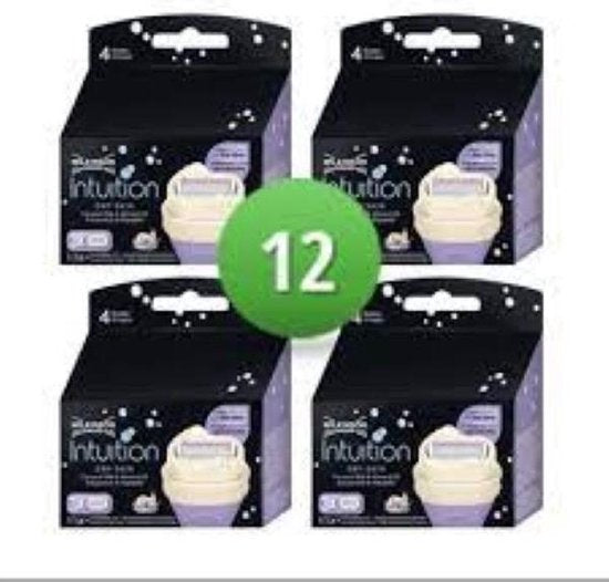 Wilkinson Intuition Dry Skin Cocos Scheermesjes - Voordeelverpakking 4 x 3 Stuks