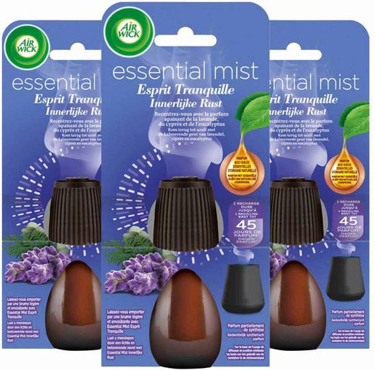 3x Air Wick Essential Mist Navulling Innerlijke Rust 20