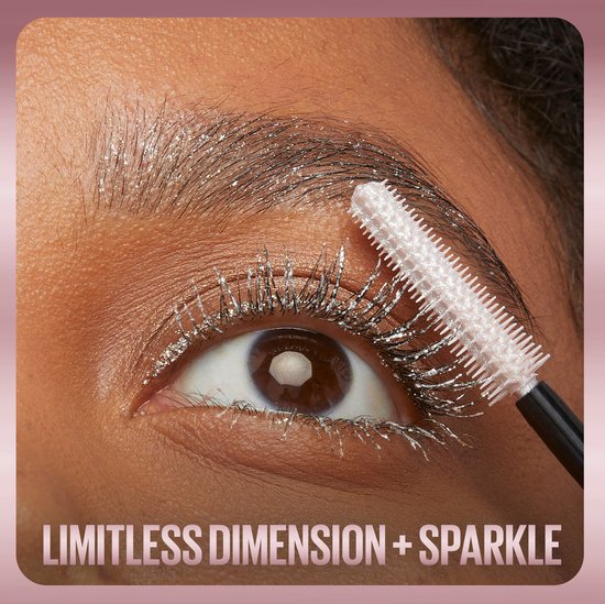 Maybelline New York Lash Sensational Sky High Mascara Space Diamond Glitter Topcoa en natuurlijk ogend volume