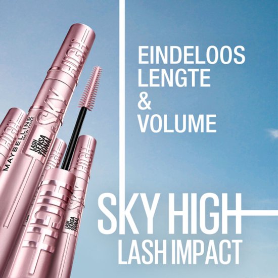 Maybelline Lash Sensational Sky High Mascara Waterproof Very Black 3 stuks
