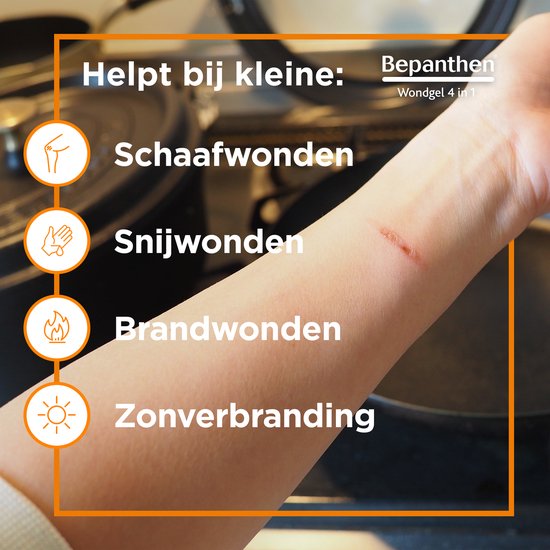 Bepanthen Wondgel 50g | Vegan Hydrogel voor Snij-, Schaaf- en Brandwonden Vermindert Littekenvorming