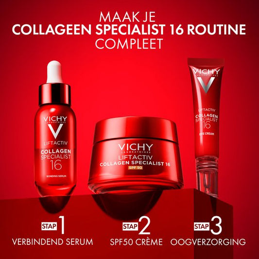 Vichy Liftactiv Collagen Specialist 16 Dagcrème SPF50 - UV-verzorging en anti-aging - Co-Bonding Technologie - Pro-Collageen Peptiden en Vitamine Cg - 50ml Merk: VICHY Serie: Vichy Liftactiv