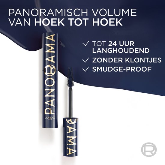 L'Oréal Paris Panorama Mascara Chromatic - Blue - Lengte, separatie en volume Mascara - korte en lange borstelhaartjes voor groter lijkende ogen - 8ml