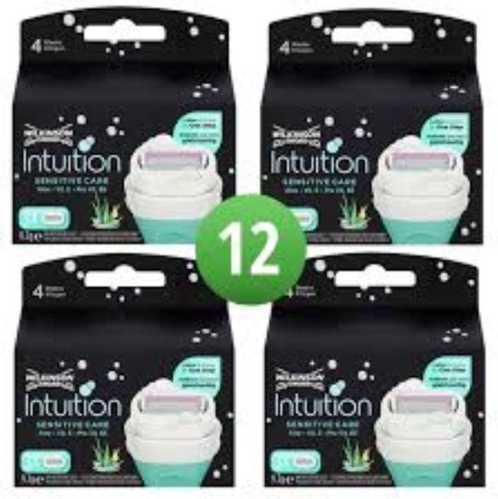 Wilkinson Intuition Sensitive Navul Scheermesjes - Voordeelverpakking 4 x 3 Stuks