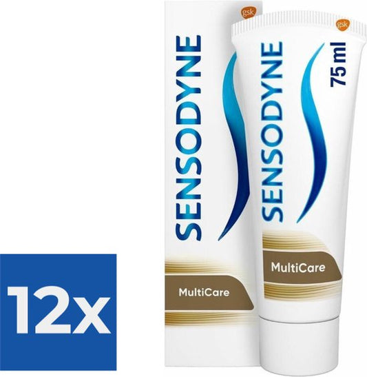 Dentifrice Sensodyne MultiCare 12 x 75 ml - Nouvel emballage