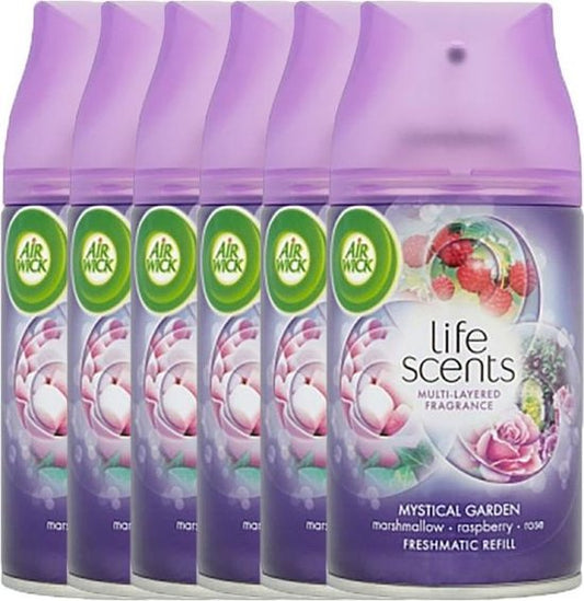 Recharges Airwick Freshmatic Max – Jardin mystique – 6 pièces – Pack économique