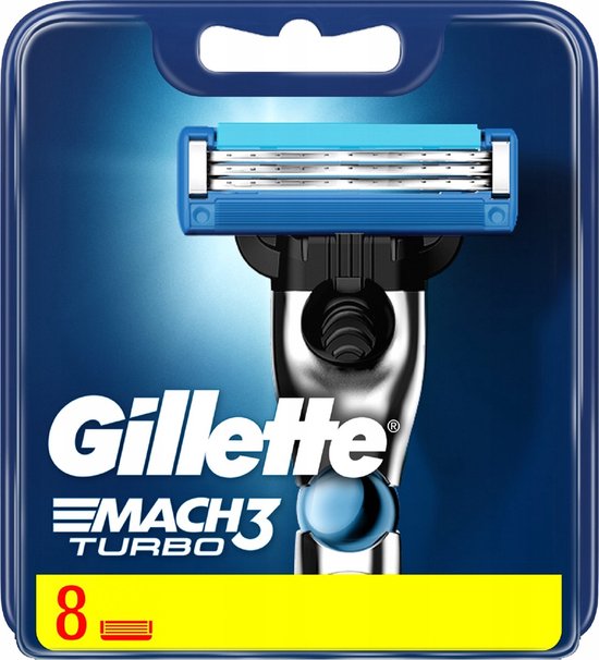 Gillette Mach3 Turbo, lot de 8 lames de rasoir