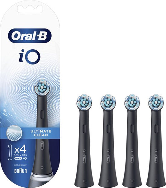 Brossettes Oral-B iO Series Ultimate Clean Black - Original - Poils croisés - Lot de 4