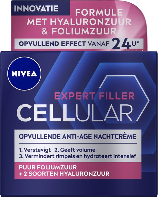 Crème de nuit anti-âge NIVEA Cellular Expert Filler - 50 ml
