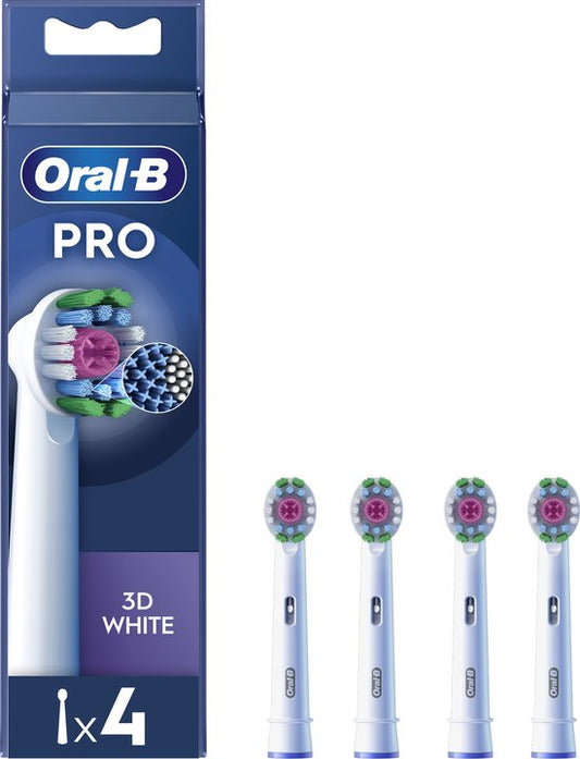 Oral-B 3D White Pro - Brossettes avec technologie CleanMaximizer - Lot de 4
