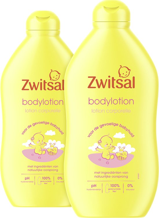 Zwitsal Baby Bodylotion - 2 x 400 ml - Voordeelverpakking