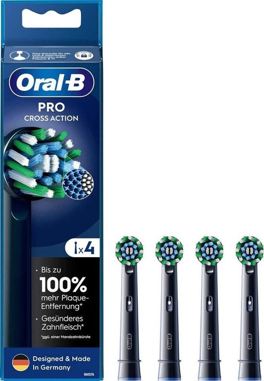 Brossettes de brosse Oral-B Pro CrossAction, noires, lot de 4