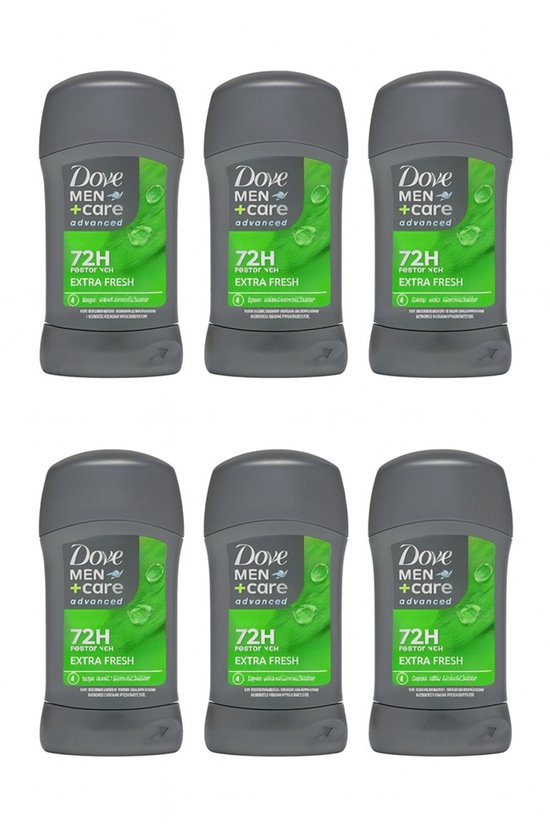 Dove Men+Care Advanced Anti-Transpirant Deodorant Stick - EXTRA FRESH - 6 x 50 ml - Voordeelverpakking