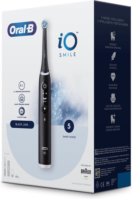 Oral B Oral-B iO 6N - SMILE Black Lava Elektrische Tandenborstel - Elektrische tandenborstel