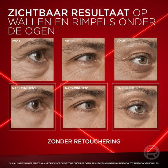 L'Oréal Paris Revitalift Laser Instant Eye Bag Eraser - Gladmakend en Straktrekkend effect - Vermindert Wallen - 15ml