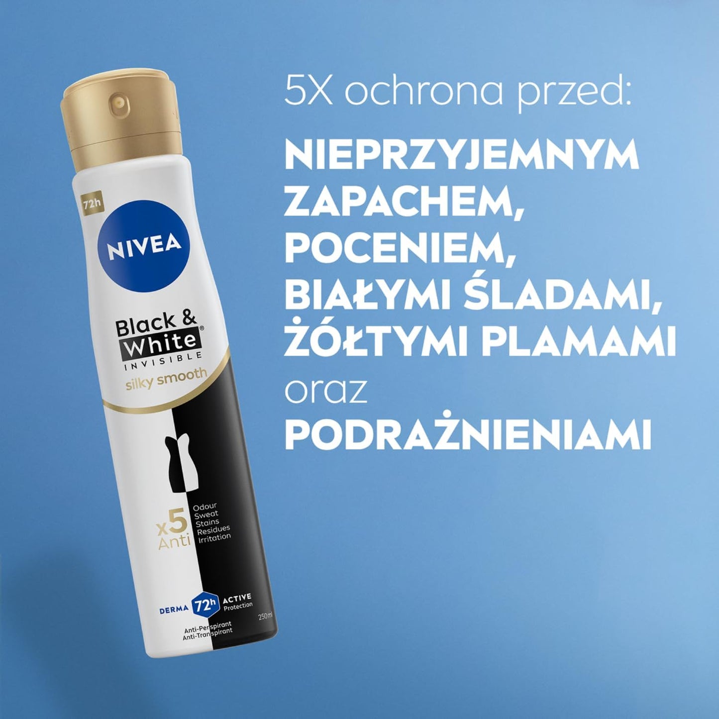 NIVEA Black&White Invisible Silk Smooth 6 stuks 150ml