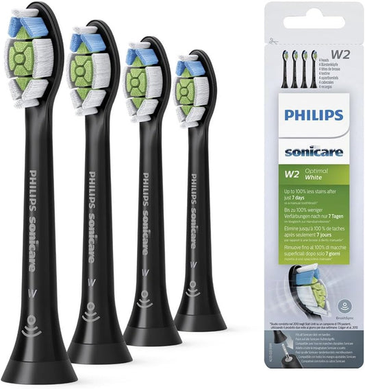 Philips Sonicare W2 Optimal White - 4 pièces - Noir