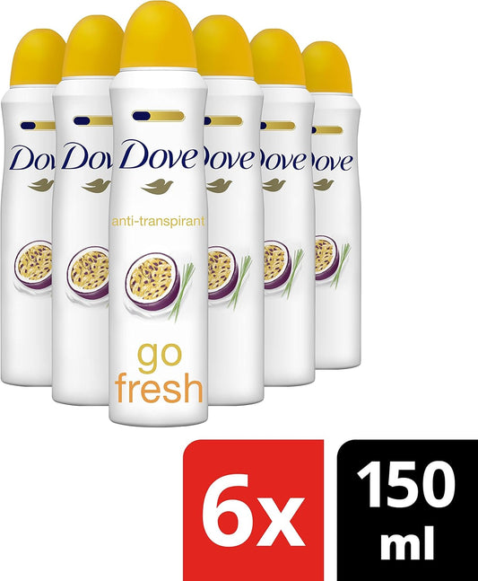 Dove Go Fresh Passievrucht & Citroengras Deodorant 6x150 ml