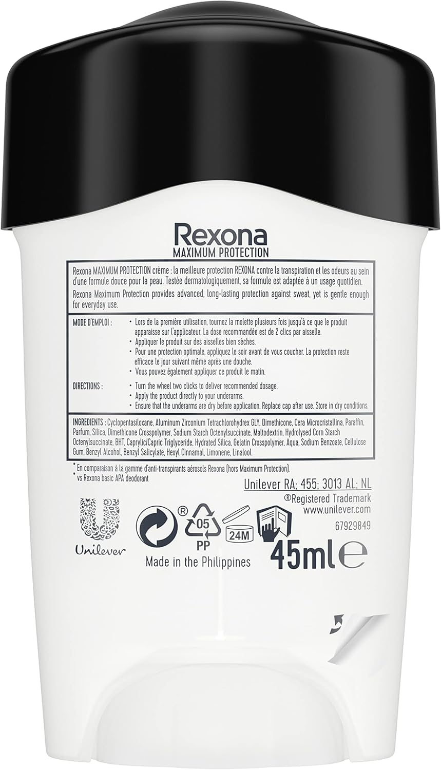 Rexona Deodorant Sport Intense voor heren 45 ml 6 stuks