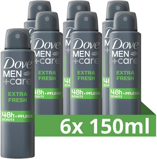 Dove Men+Care Extra Fresh Antiperspirant deodorant  150 ml, pack of 6