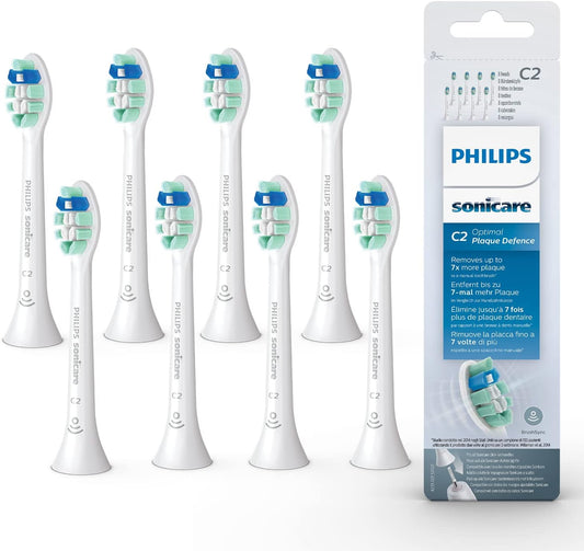 Têtes de brosse à dents Philips Sonicare C2 avec protection optimale des plaques - Lot de 8