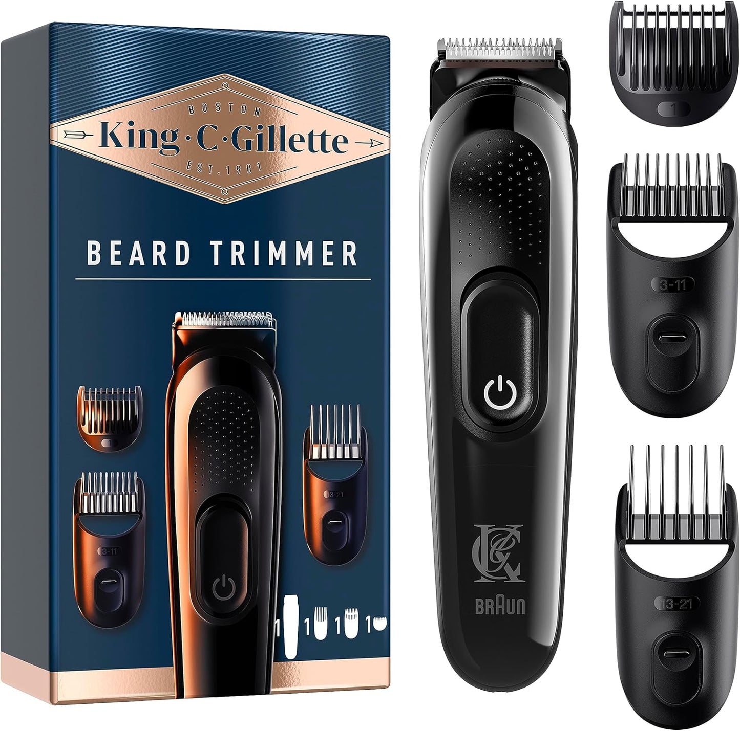 King C. Gillette Blauw