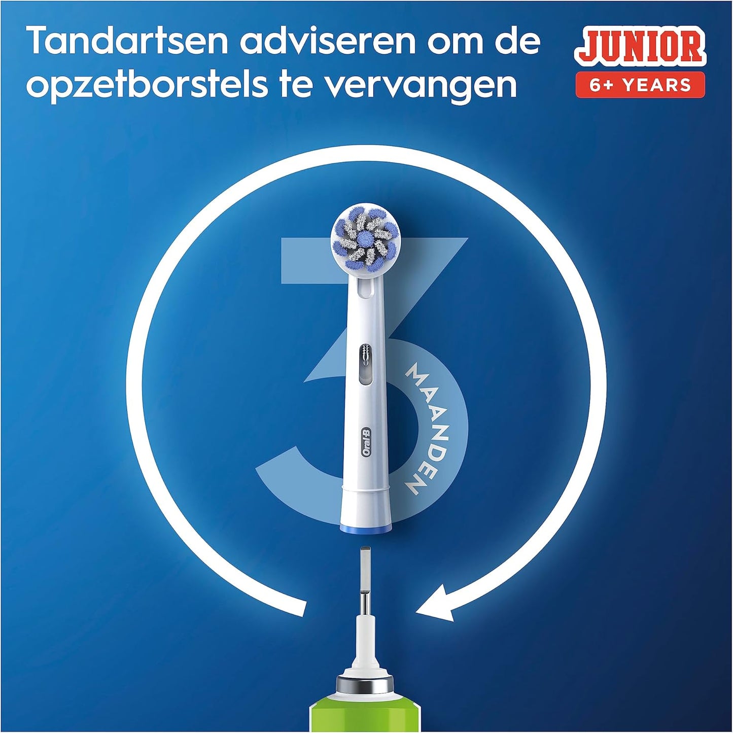 Oral-B Junior 6+ Jaar Groen Oplaadbare Elektrische Tandenborstel