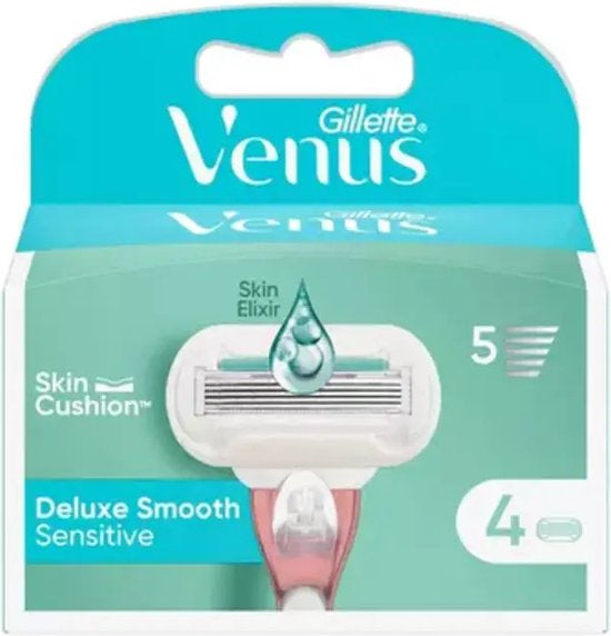 Gillette Venus Rasierklingen, Deluxe Smooth Sensitive, 4 St