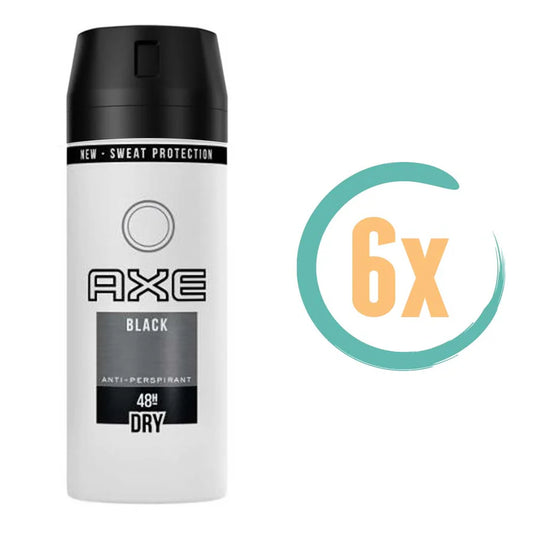 Ax Black Dry Deo Spray 48H 150 ml x 6 pièces