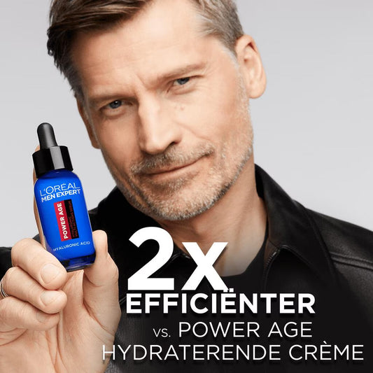 2x Sérum Power Age Men Expert Acide Hyaluronique L'Oréal Paris - 30 ml